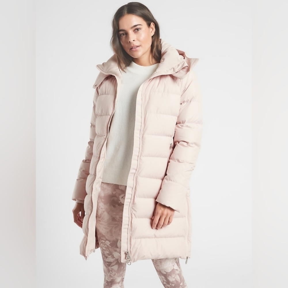 Athleta Women's Downtown Parka in Soft Pink